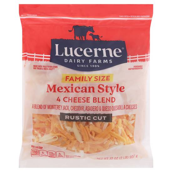 Lucerne Family Size Shredded Mexican Style 4 Cheese Blend (32 oz)