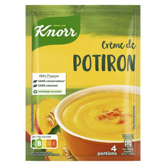 Knorr - Soupe déshydratée crème de potiron 3 portions en livraison à  proximité
