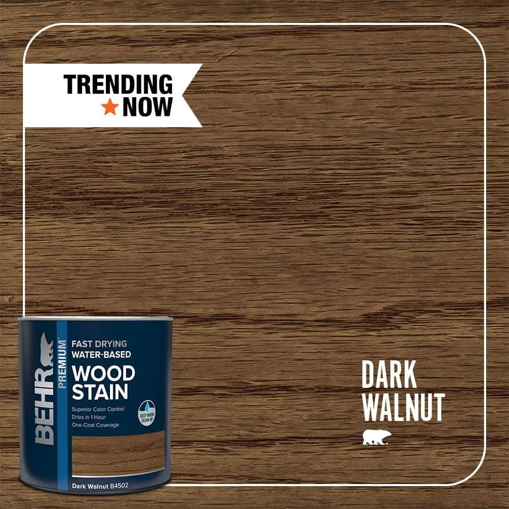 Behr Premium 1 Qt. #Tis-502 Dark Walnut Transparent Fast Drying Water-Based Interior Wood Stain