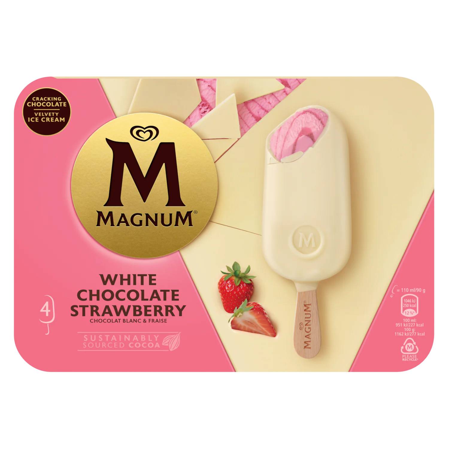 White chocolat strawberry x1
