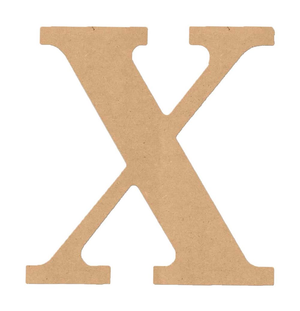 Mdf Classic Letter X 6 In.