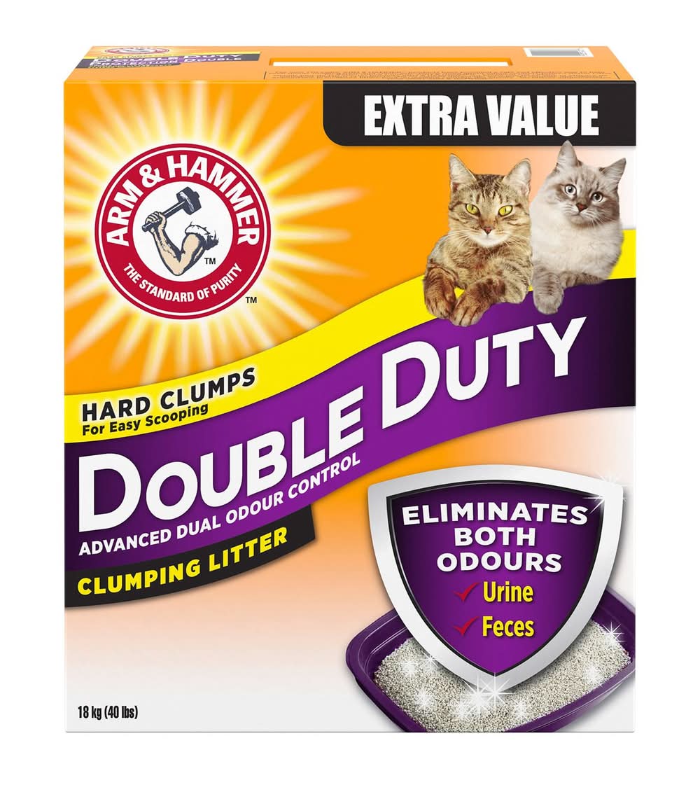 Arm & Hammer Double Duty Clumping Cat Litter, 40 lb