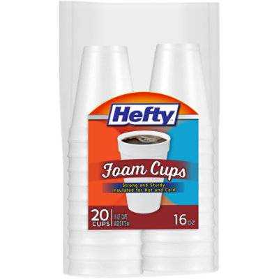 Hefty Cups Tableware 16 oz Ounce White (20 ct)