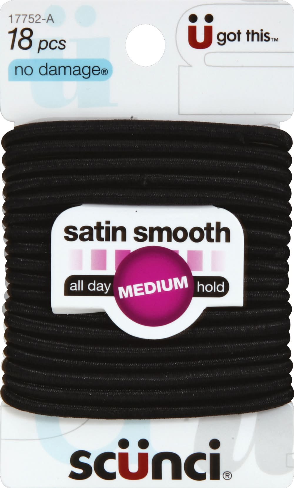 Scunci Satin Smooth Medium Elastics (1.6 oz, 18 ct)