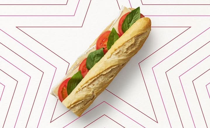 Brie, Tomato & Basil Baguette
