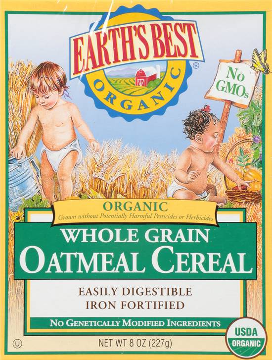 Earth's Best Organic Whole Grain Oatmeal Cereal