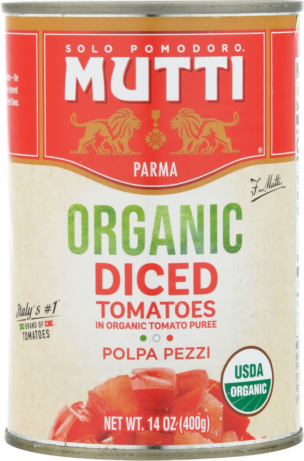 Mutti Organic Diced Tomatoes (14 oz)