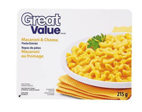 Great Value Macaroni & Cheese Pasta Entrée (215 g)