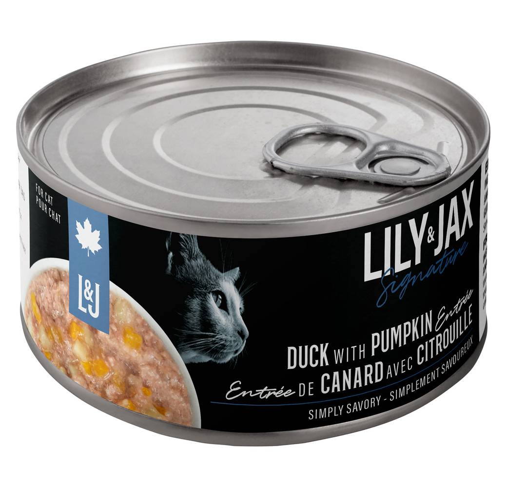 Lily & jax nourriture pour chats au canard avec citrouille - lily & jax signature duck with pumpkin entree (85 g)
