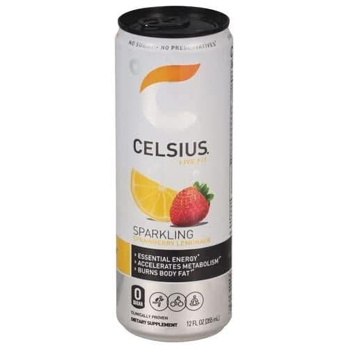 Celsius Sparkling Strawberry Lemonade (12oz)