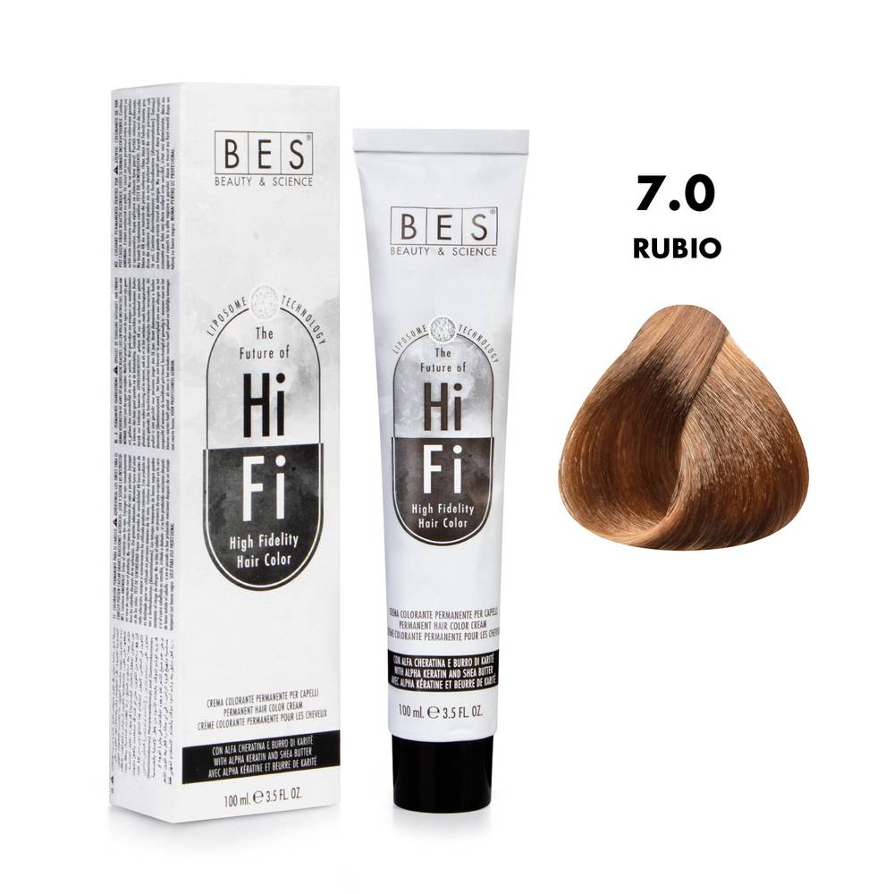 BES Beauty & Science · Tinte permanente en crema rubio 7.0 (100 ml)