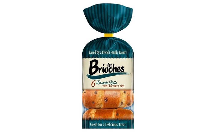 Les Brioches Brioche Rolls with Chocolate Chips 6's 210g (402969)