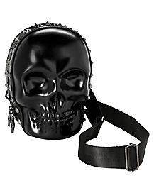 Black Skull Crossbody Bag (One Size Fits Most)