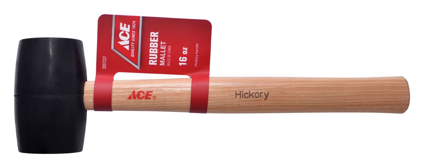 ACE 16 Oz Mallet Rubber Head Hickory Handle