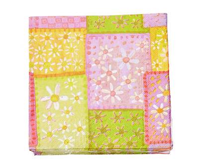 Floral Patchwork Paper Beverage Napkins (36 ct)