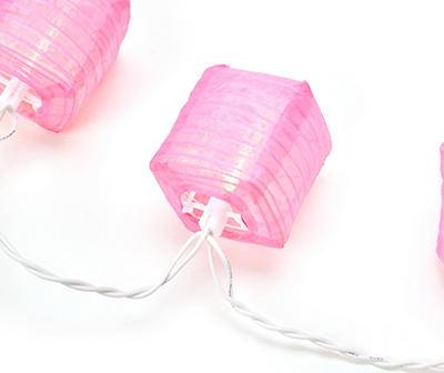 Pink Nylon Lantern Light Set, 10-Lights