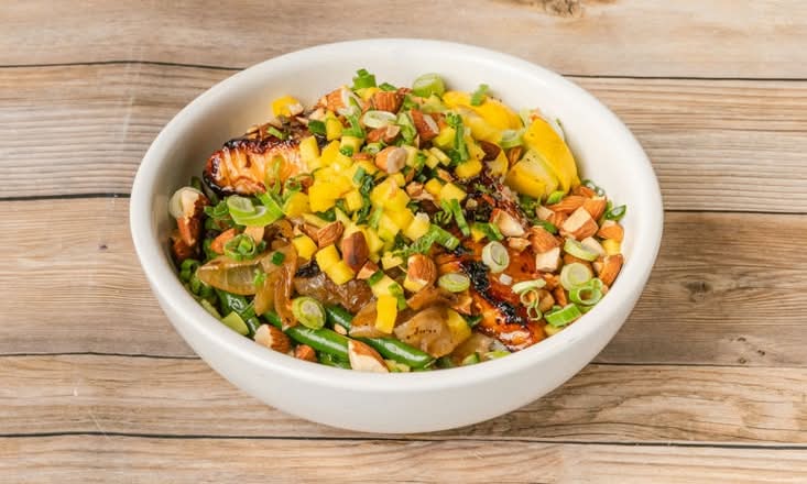 Honey Chipotle Salmon Rice Bowl