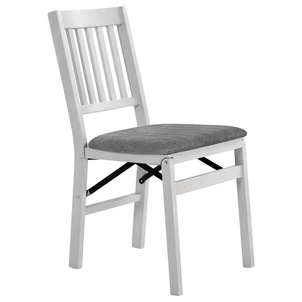 Stakmore Wooden Folding Chair, Light Gray