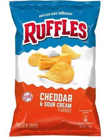 Ruffles Cheddar & Sour Cream Flavored Potato Chips 6.5 oz Bag