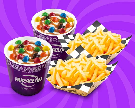 2x Huraclón M&M + 2x Papas Fritas Grandes