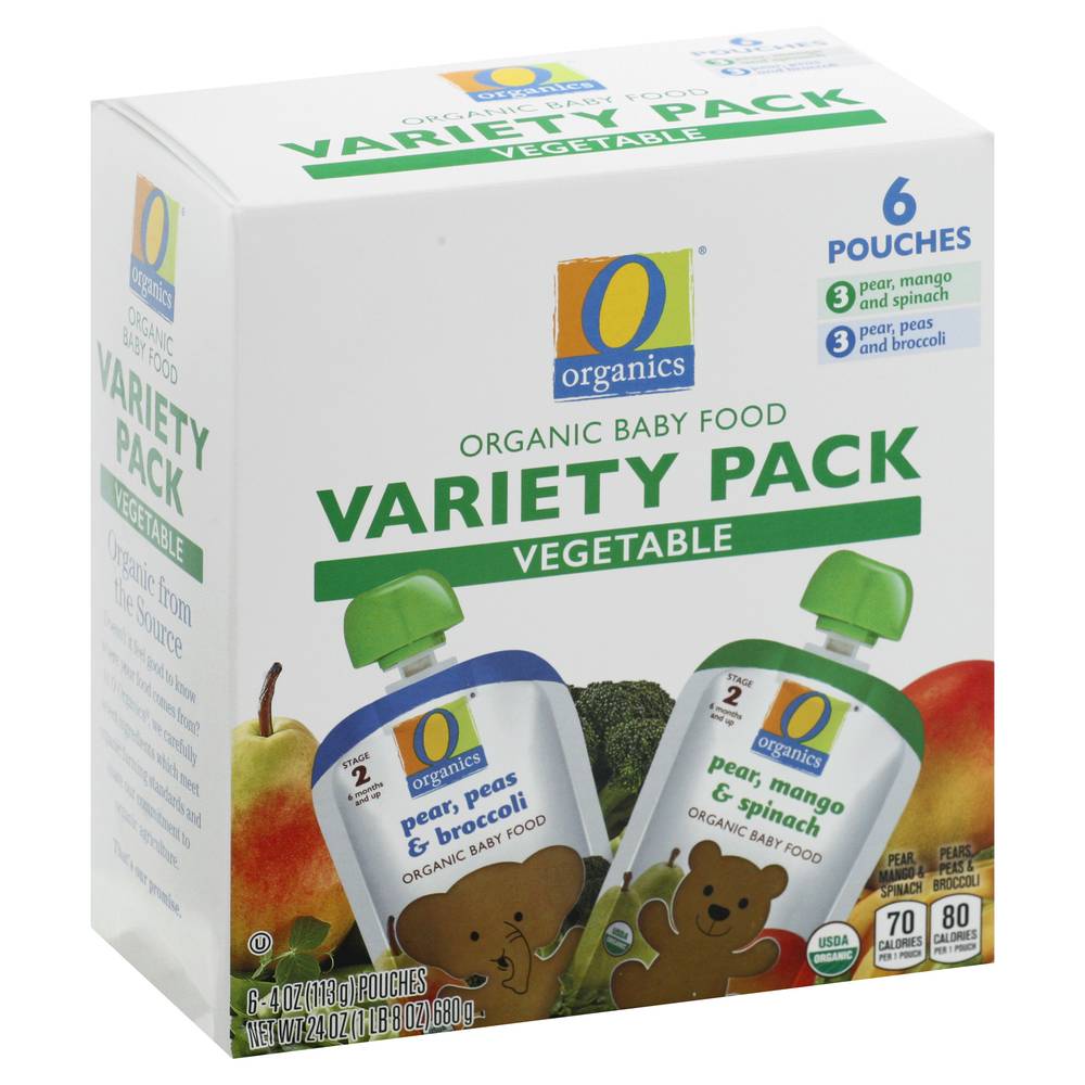 O Organics Vegetable Baby Food Variety pack (4 oz, 6 ct)