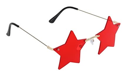 Juniors Star Sunglasses Red