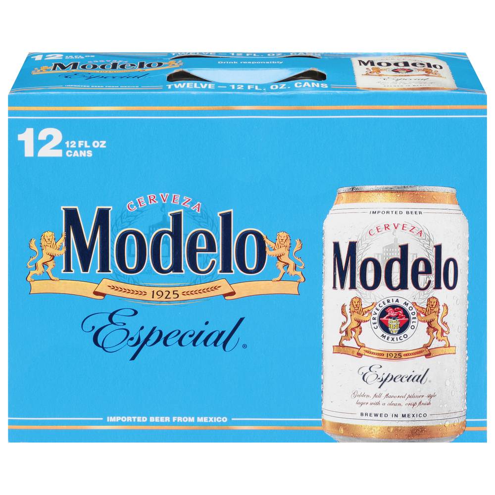 Modelo Cerveza Especial Mexican Lager Import Beer, 1925 (12 x 12 fl oz)