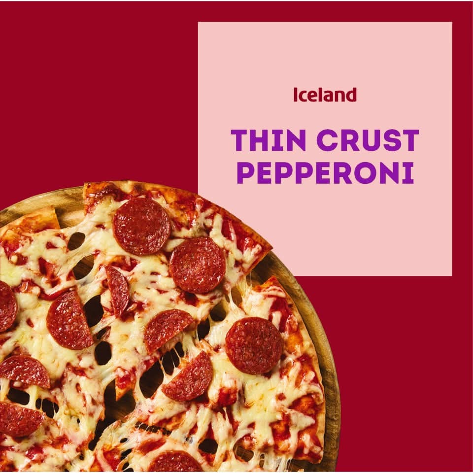 Iceland Thin Crust Pepperoni Pizza (314g)