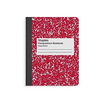 Staples® 1-Subject Composition Notebooks, 7.5 x 9.75, Specialty Ruled, 100 Sheets, Green (11624-CC)