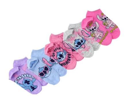Branded No-Show Socks 5-Pack Summer Stitch & Angel