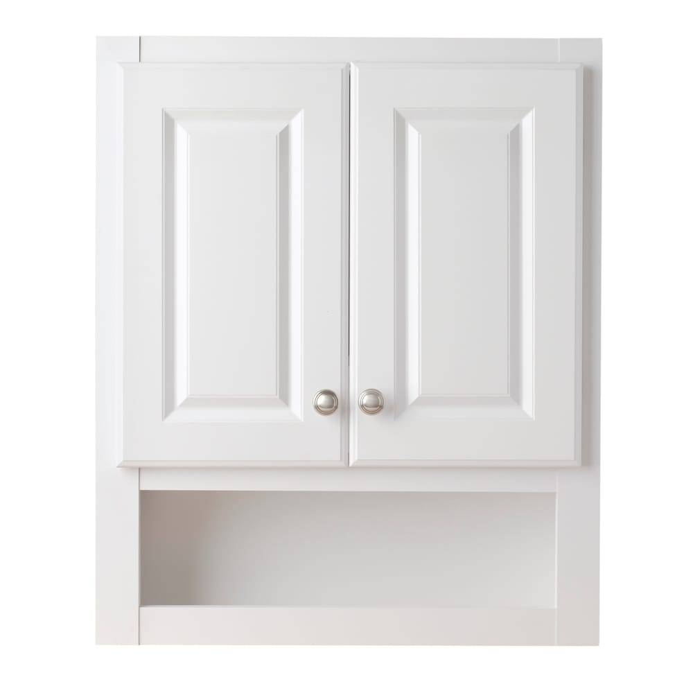 Project Source 23.25-in x 28-in x 7-in White Bathroom Wall Cabinet | TT210