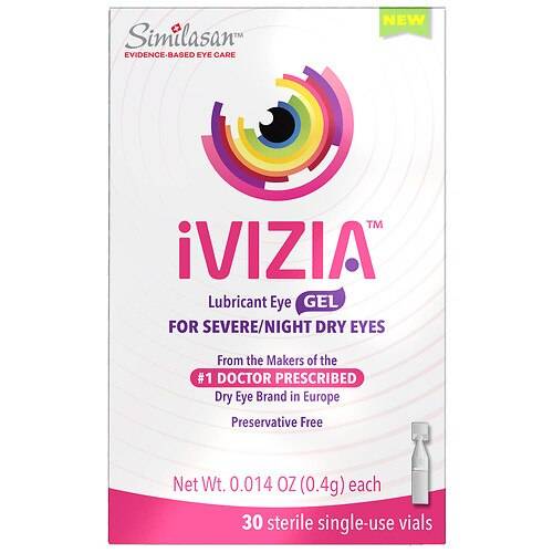 IVIZIA iVizia Lubricant Eye Gel for Severe and Nighttime Dry Eye Relief - 0.01 fl oz x 30 pack