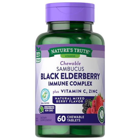 Nature's Truth Black Elderberry Immune Complex Vitamin C & Zinc Chewable (60 ct)