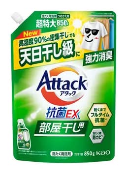 アタック 抗菌EX 部屋干し用 つめかえ用 (850g)