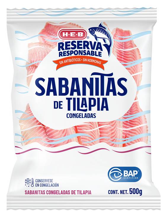 Heb sabanitas de tilapia congeladas