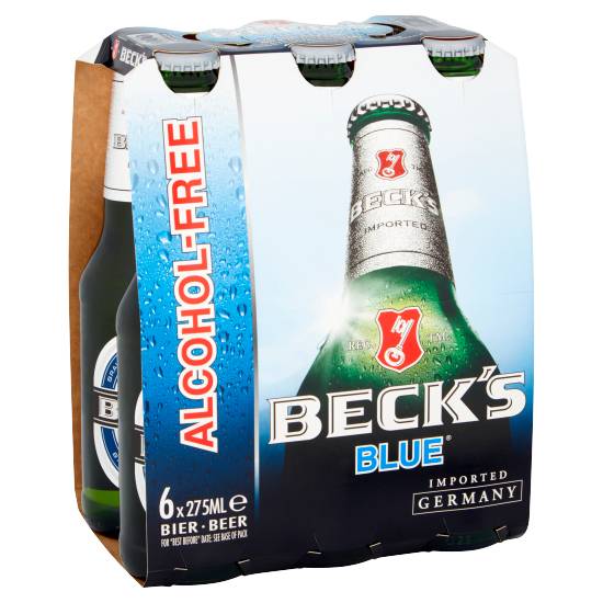 Beck's Blue Alcohol Free Beer Bottles (6 x 275ml)