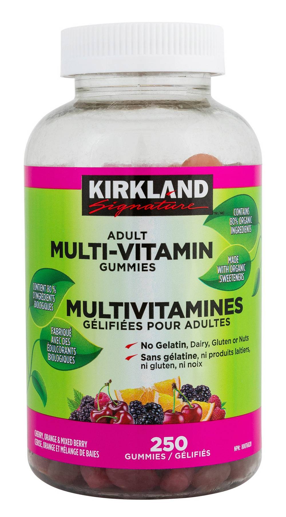Kirkland Signature Multivitamines Gélifiées Pour Adulte - 250 Gélifiés / Kirkland Signature Adult Multi-Vitamin Gummies - 250 Gummies