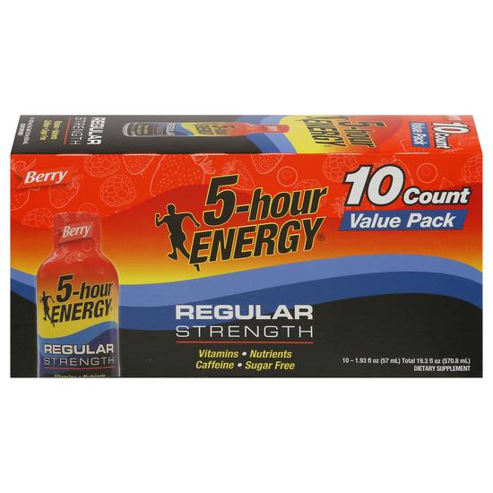 5-Hour Energy Shot Regular Strength Berry (10 ct)