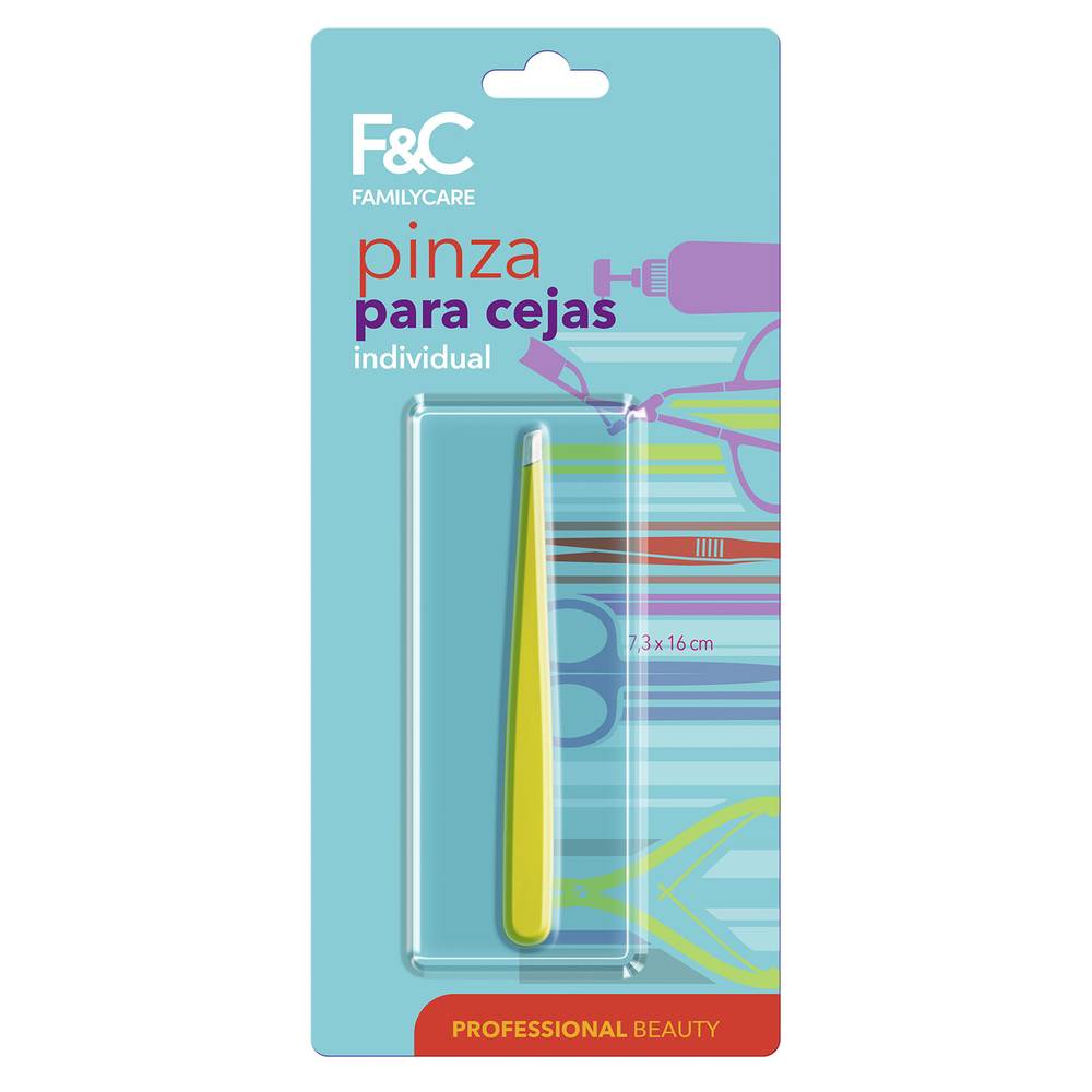 Family care pinza para cejas color (7.3 x 16 cm.)