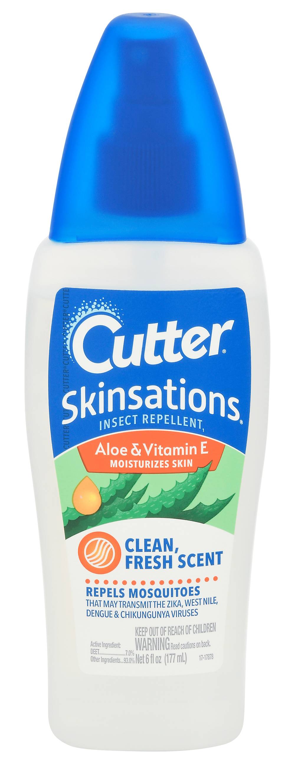Cutter Skinsations Aloe & Vitamin E Fresh Scent Insect Repellent (6 fl oz)