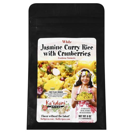Ka'iulani Spices White Jasmine Curry Rice With Cranberries (8 oz)