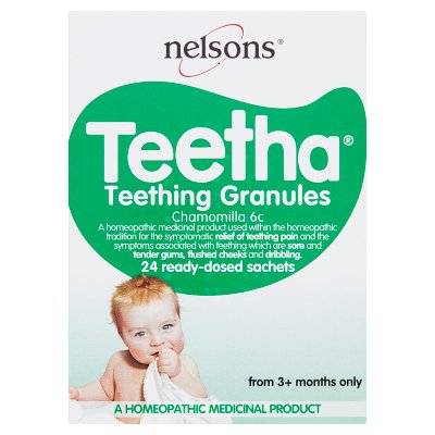 Nelsons Teetha Teething Granules From 3+ Months Only Sachets (24 ct)