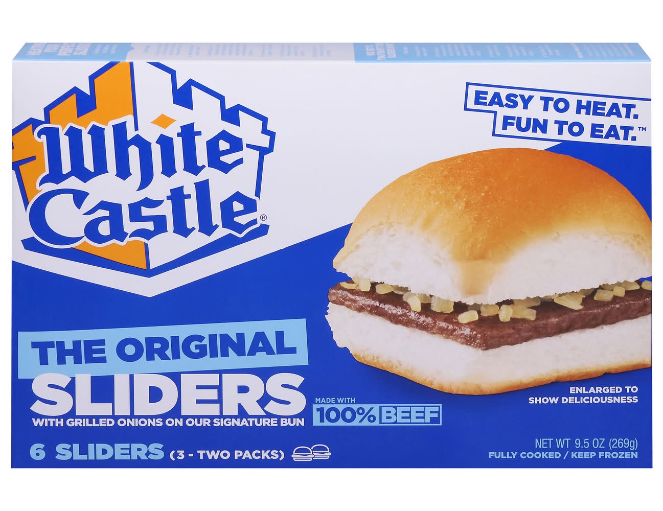 White Castle Easy To Heat Fun To Eat the Original Sliders (9.5 oz, 6 ct)