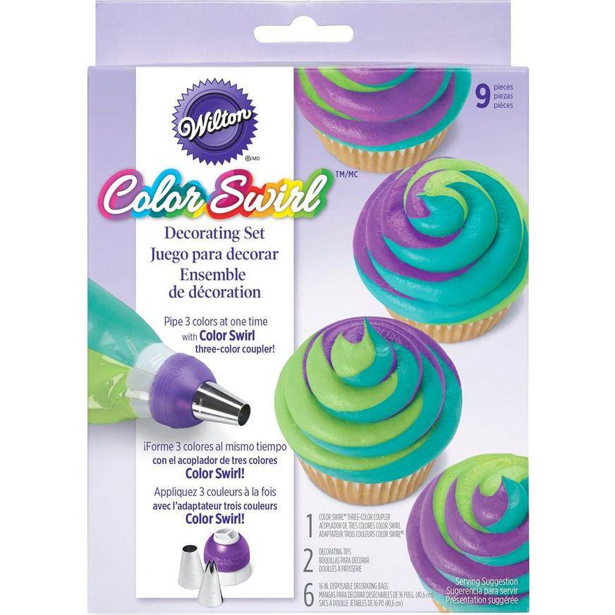 Wilton Color Swirl Icing Decorating Set 9pc