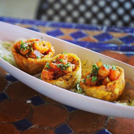 Tostones Rellenos Camarones*