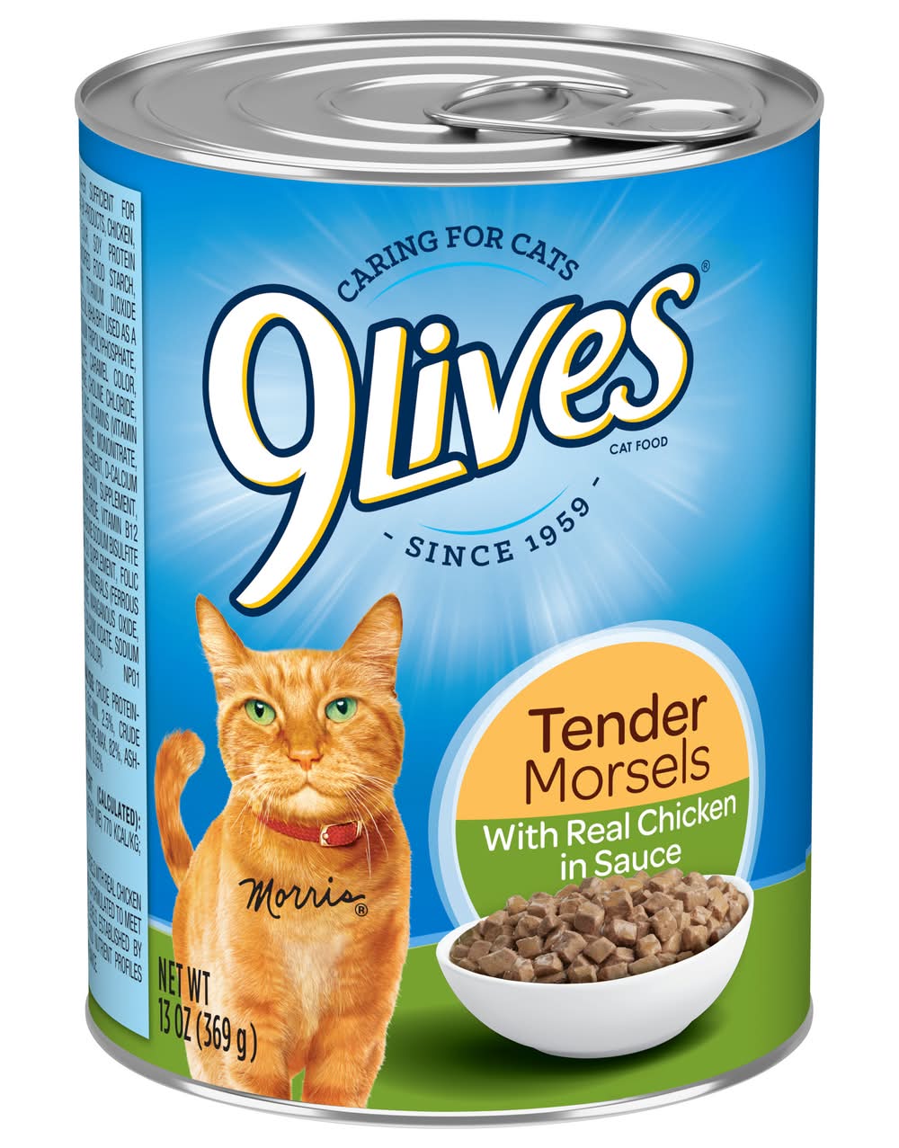 9Lives Tender Morsels Wet Cat Food With Real Chicken in Sauce (13 oz)