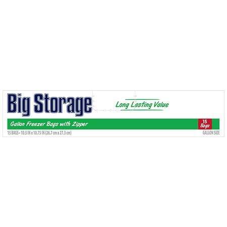 Big Storage Gallon Freezer Bags With Zipper (15 ct)