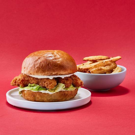 Crispy Strip Burger + Fries