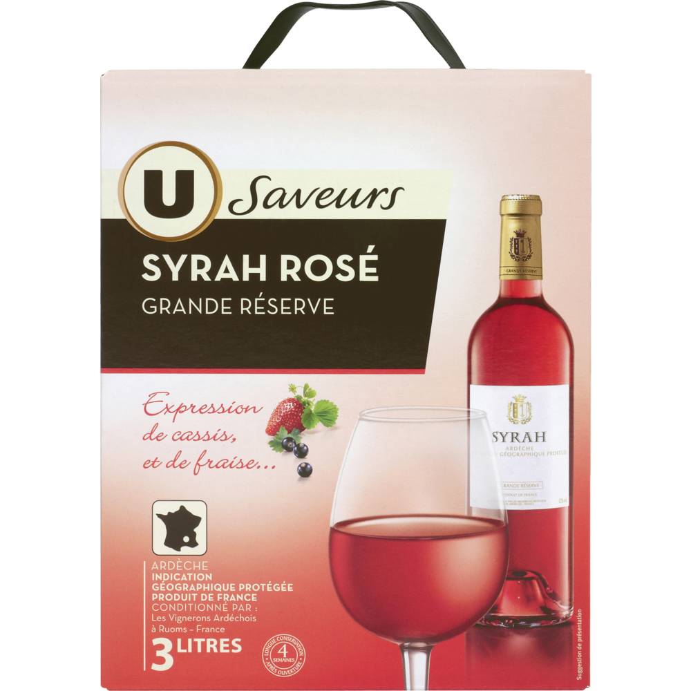U Saveurs - Syrah rosé grand réserve (3 L)
