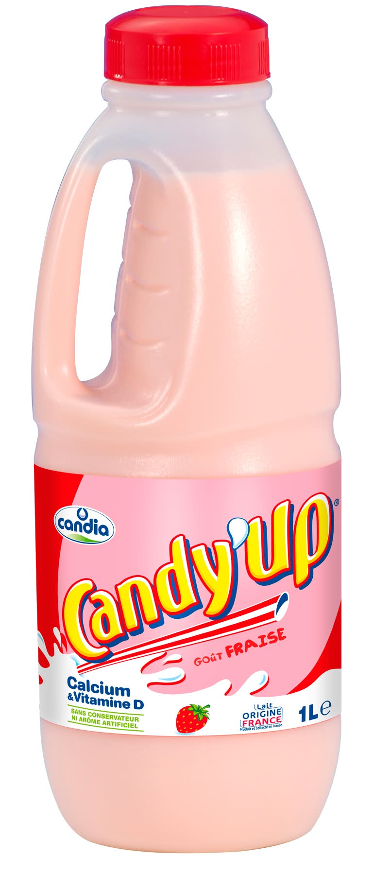 Candy'Up Boisson lactée goût fraise stérilisée uht enrichie en vitamine d -  Livraison en moins de 25 minutes | Lait, lait de poule et babeurre